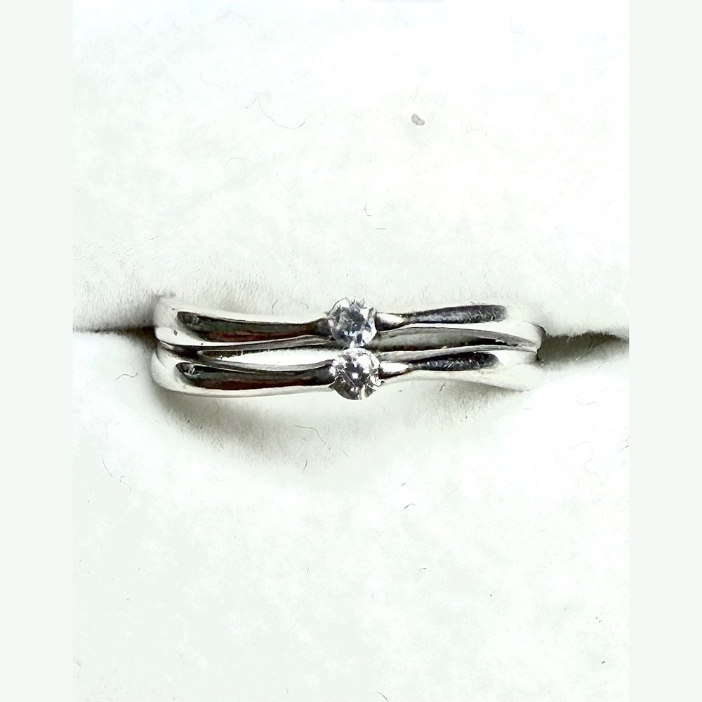 K18WG ダイヤ2石リング(0.06ct) 買取実績